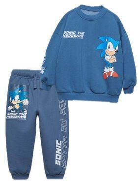 Zara Sonic the Hedgehog Blue Sweatshirt & Jogger Set